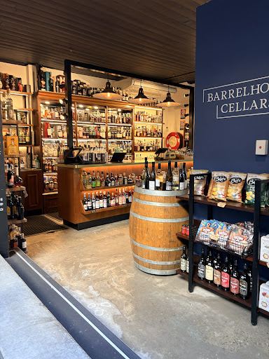 Guest view of Barrelhouse Cellars shopfront and shelves